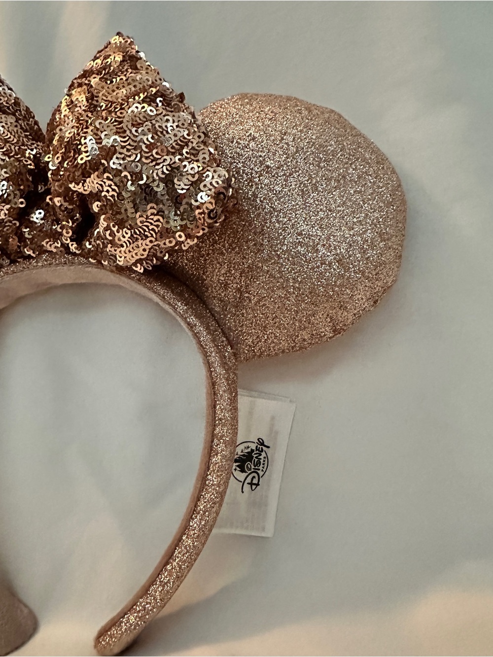 Disney Rose Gold Sequin Minnie Ears Headband - Picture 3 of 3